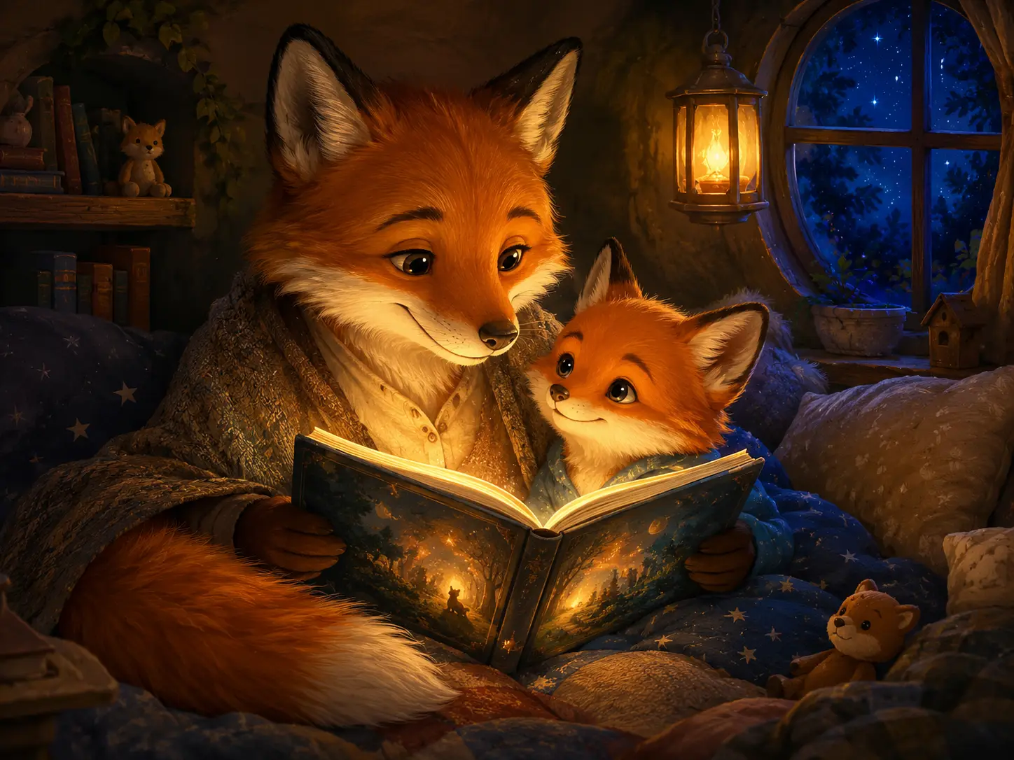 A richly illustrated family storyworld designed for children and the adults reading beside them